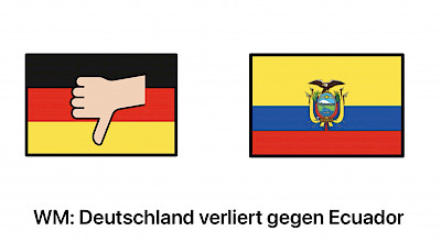 Fußball WM der Männer: Deutschland verliert gegen Ecuador Fußball WM der Männer: Deutschland verliert gegen Ecuador