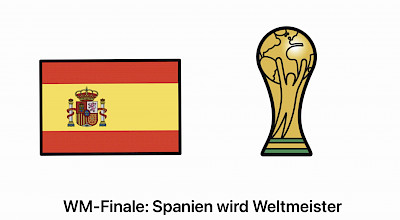Spanien gewinnt die Fußball-WM der Männer 19.07.26 Spanien gewinnt die Fußball-WM der Männer 19.07.26