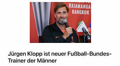 Jürgen Klopp ist neuer Bundestrainer Jürgen Klopp ist neuer Bundestrainer